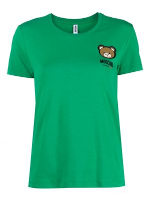 T-shirt con stampa Moschino verde