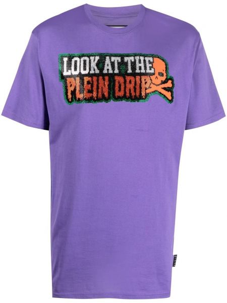 Tričko Philipp Plein fialové