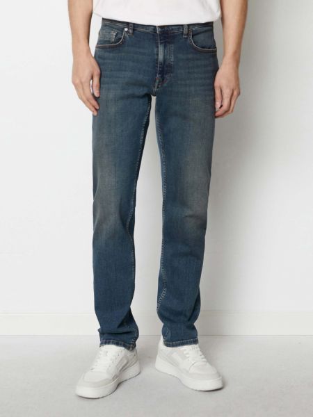 Хлопковые прямые джинсы Marc O'polo синие