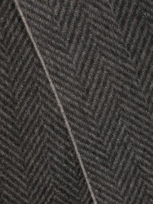 Kašmírový šál se vzorem rybí kosti Canali šedý