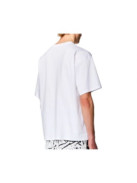 Camisa de algodón de tela jersey Diesel blanco