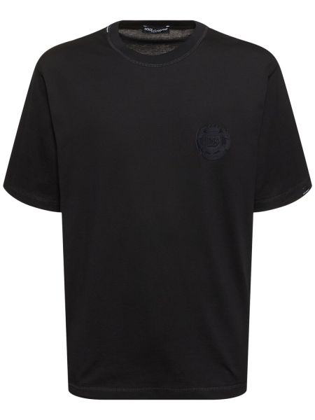 Trøje bomuld t-shirt Dolce & Gabbana sort