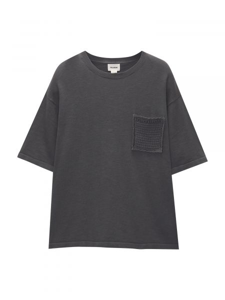 T-shirt Pull&bear gris