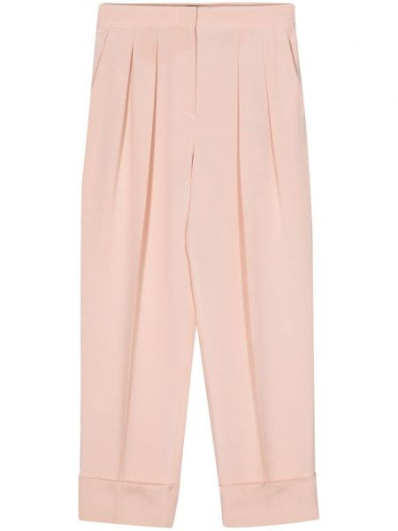 Pantaloni de mătase Giorgio Armani roz