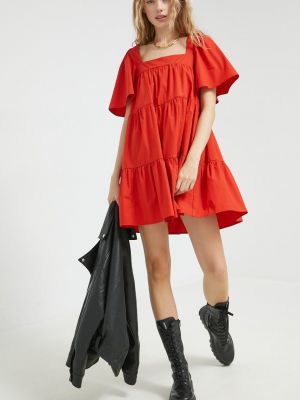 Mini šaty Abercrombie & Fitch červené