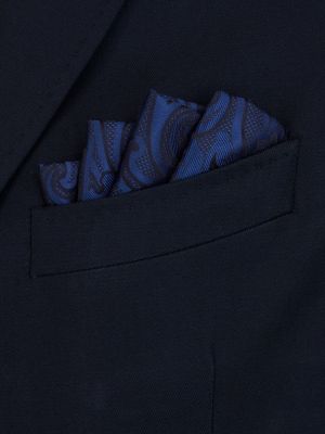 Cravate en cachemire à imprimé avec poches Etro bleu