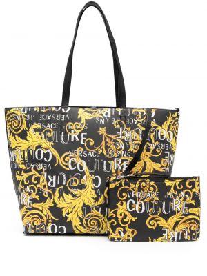 Shopper à imprimé Versace Jeans Couture noir