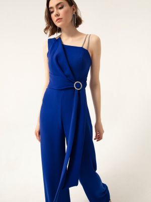 Aszimmetrikus estélyi ruha Lafaba kék