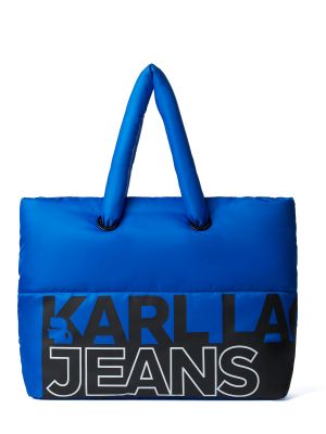 Shopper rankinė Karl Lagerfeld Jeans mėlyna
