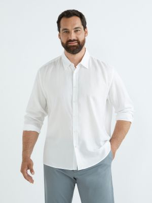 Camisa de algodón Boss blanco