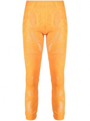 Leggings mit plisseefalten Pleats Please Issey Miyake orange
