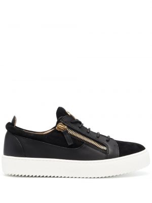 Lær semsket skinn sneakers Giuseppe Zanotti svart