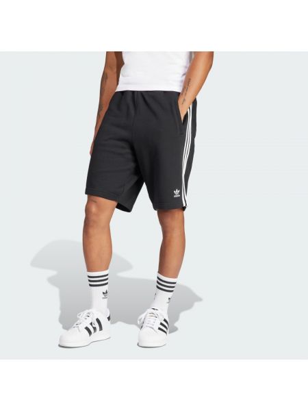 Dzianinowe szorty w paski Adidas Originals czarne