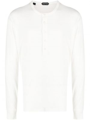 Тениска с копчета Tom Ford бяло