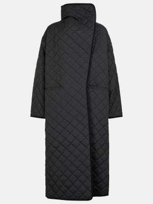 Фирменное стеганое пальто TOTEME черный