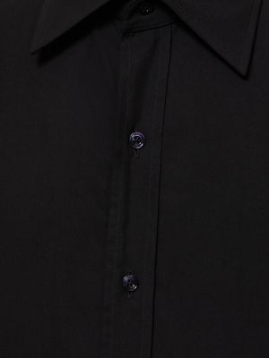 Slim fit hodvábna košeľa Tom Ford čierna