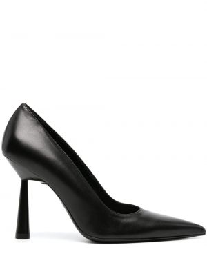 Кожени полуотворени обувки Giaborghini черно