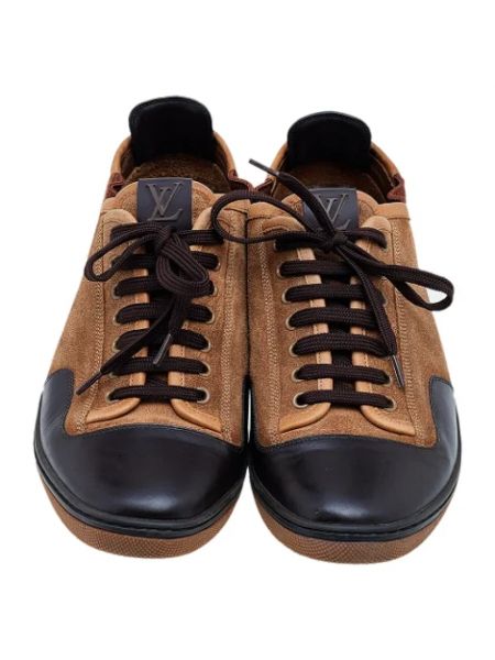 Sneakersy skórzane Louis Vuitton Vintage brązowe