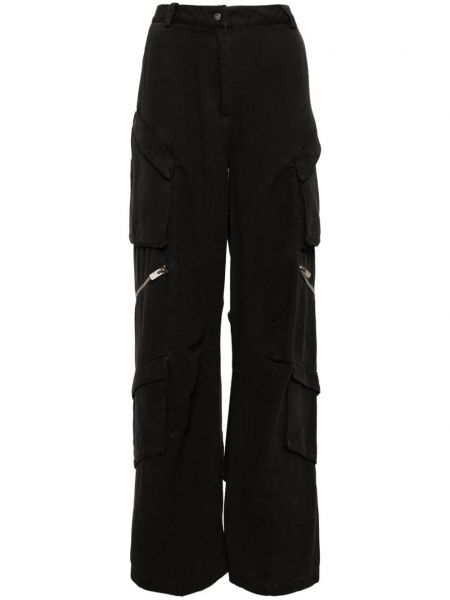 Pantalon droit en coton avec poches Heliot Emil noir