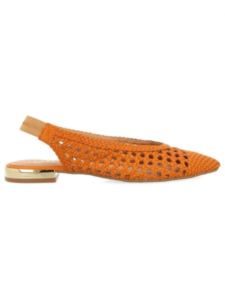 Кожаные туфли с открытой пяткой Gioseppo оранжевые