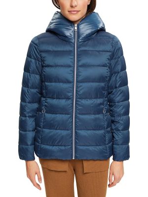 Abrigo corto con capucha Esprit azul