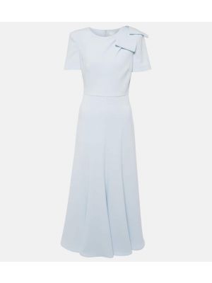 Midi šaty s mašlí Roland Mouret modré
