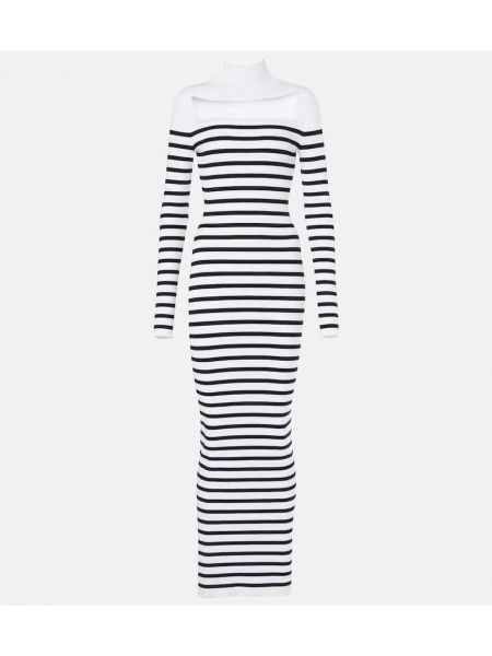 Stripete dress Jean Paul Gaultier hvit