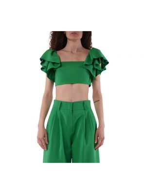 Bluzka bez rękawów Giulia N Couture zielona
