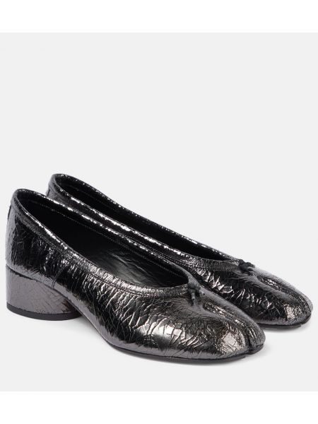 Läder pumps Maison Margiela silver