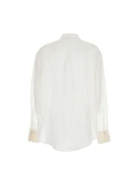Camisa de seda de algodón oversized Forte Forte blanco