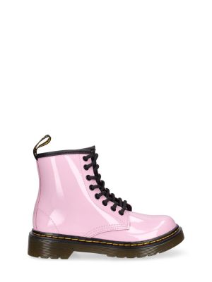 Kiiltonahkaiset nahka saapikkaat tytöille Dr.martens pinkki