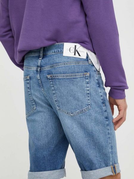 Džínové šortky Calvin Klein Jeans modré