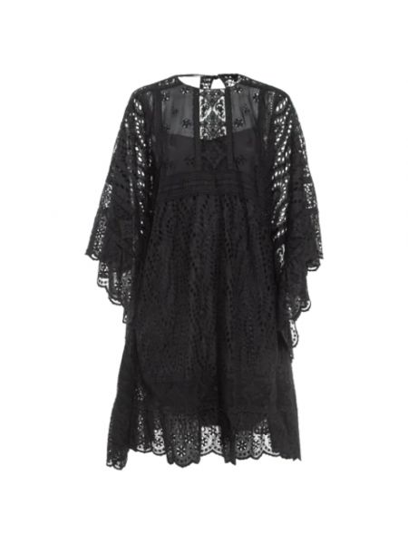 Sukienka bawełniana retro Valentino Vintage czarna