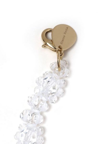 Křišťálový květinový náhrdelník Simone Rocha bílý