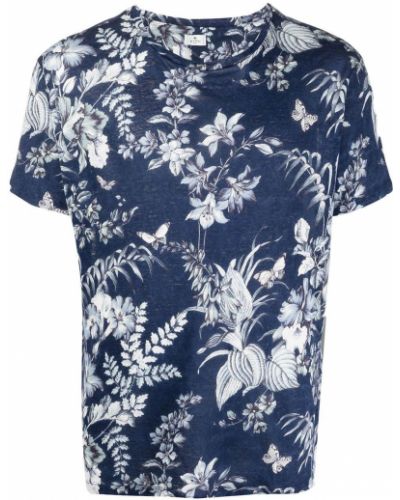 Camiseta de flores con estampado Etro azul