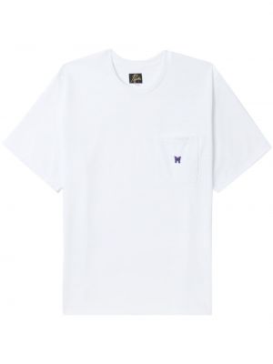 T-shirt mit stickerei Needles weiß
