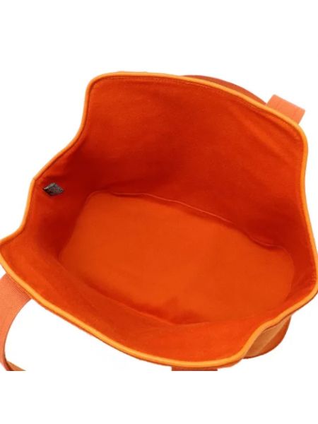 Bolsa de hombro de cuero Hermès Vintage naranja