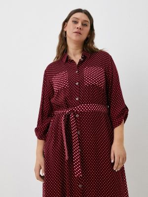 Платье-рубашка Prewoman бордовое
