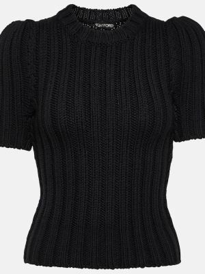 Μάλλινη μπλούζα Tom Ford μαύρο