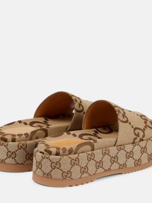 Pantofi cu platformă Gucci bej