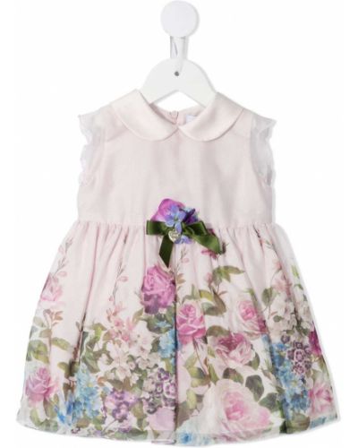 Trykt floral dress for jenter Lesy rosa