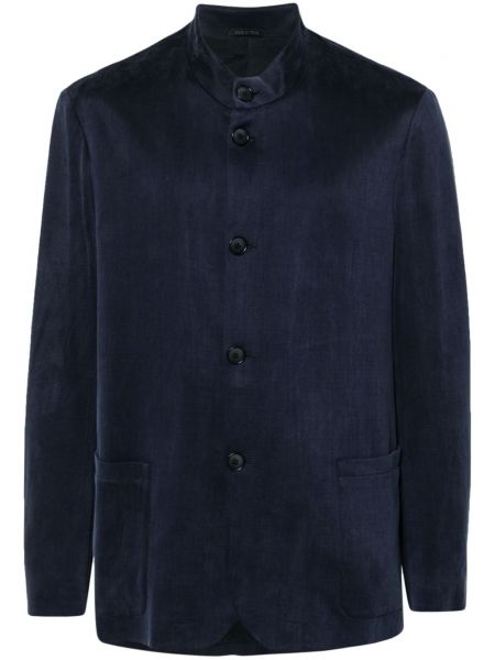 Opretstående krave blazer Giorgio Armani blå