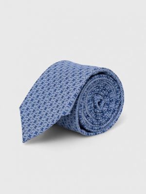 Jedwabny krawat Michael Kors niebieski