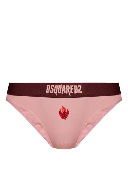 Brodeerattu alaosat Dsquared2 pinkki