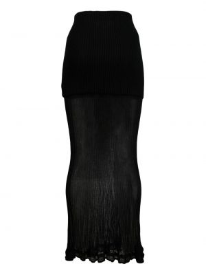 Průsvitné dlouhá sukně Quira černé