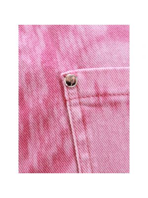 Falda vaquera de algodón Blumarine rosa