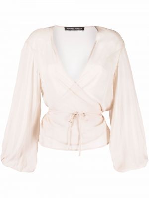 Шелковая блузка с завязками Antonella Rizza, белый