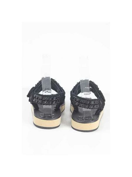 Calzado de cuero Chanel Vintage negro