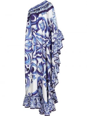 Hedvábné dlouhé šaty s potiskem Dolce & Gabbana
