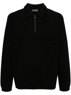 Sweatshirt mit stickerei Emporio Armani schwarz